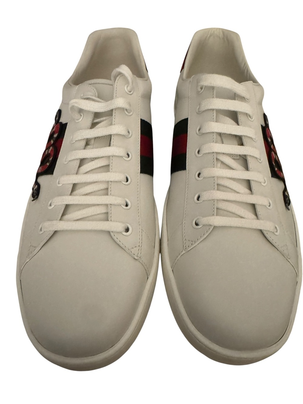 Gucci Ace Kingsnake Sneakers White Leather Size 16.5 Men NWT Rare + Extras - Picture 2 of 14